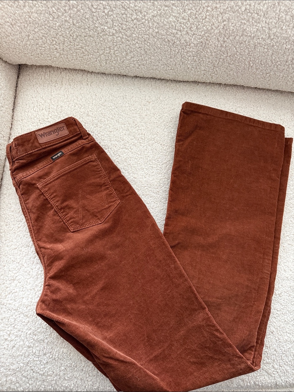 Wrangler High Rise Fierce Flare Corduroy Jeans Brown Size 6